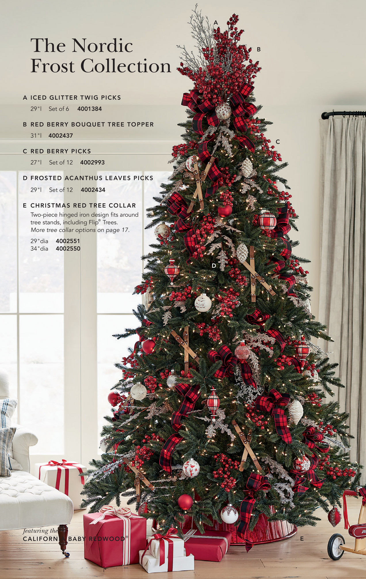 Balsam Hill - 2019 Holiday 1 - Farmhouse Christmas Mixed Materials Ornaments