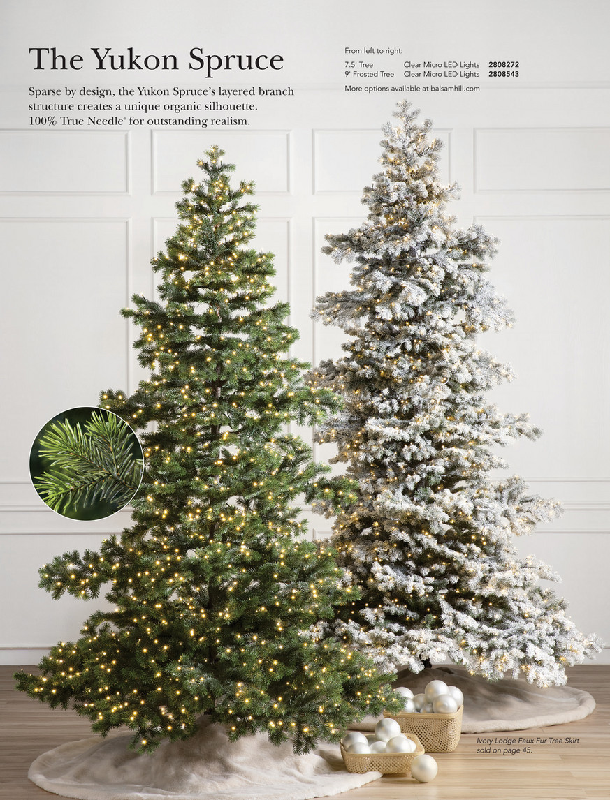 Balsam Hill Frosted Yukon Spruce Pre-Lit Artificial Tree in LED Micro at Nordstrom, Size 9ft