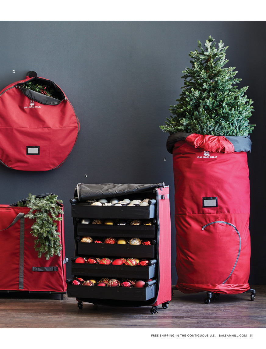 Balsam Hill - 2019 Holiday 1 - Red Small Wreath Storage Bag
