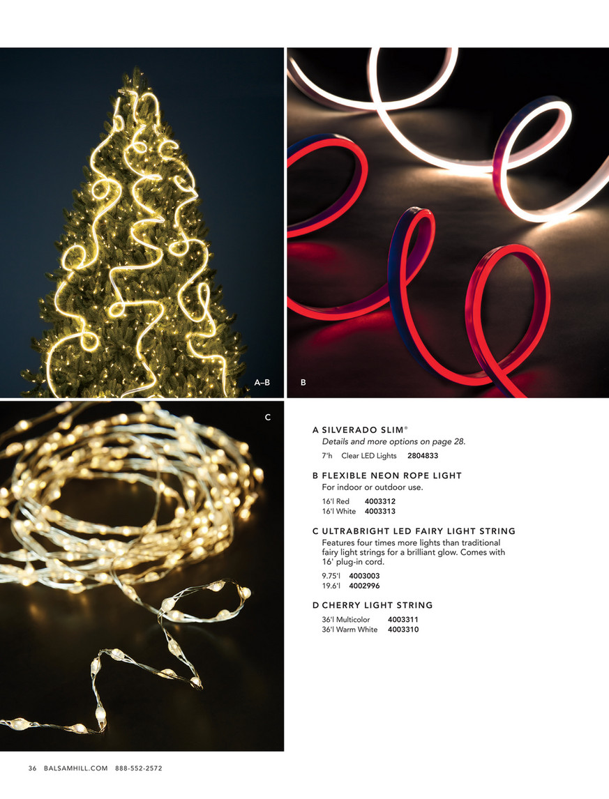 neon effect christmas tree rope light