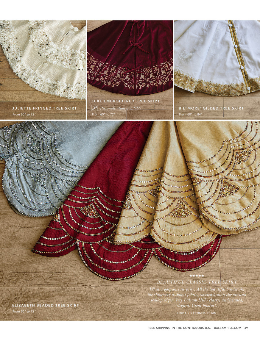 Luxe Embroidered Velvet Tree Skirt