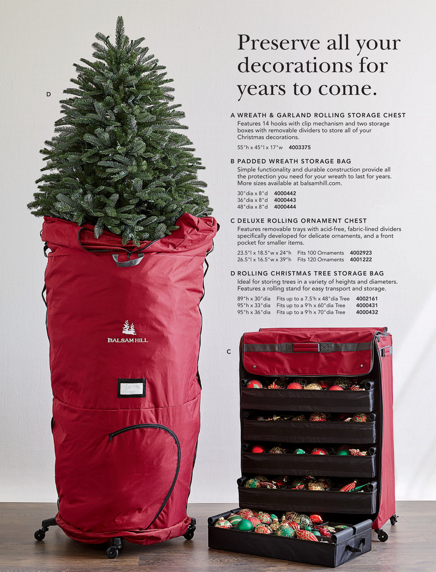 inadvertently negative small Balsam Hill - 2020 Holiday 2 - Rolling Christmas Tree Storage Bag