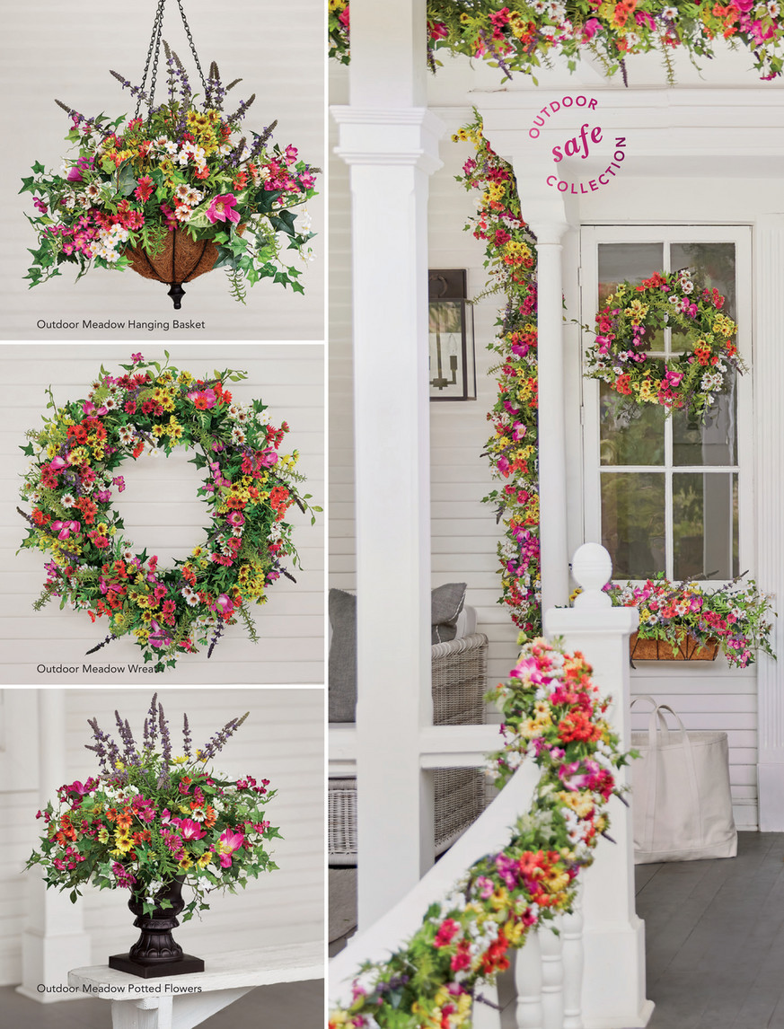 Balsam Hill - 2021 Spring 2 - Faux French Market Hanging Door Basket