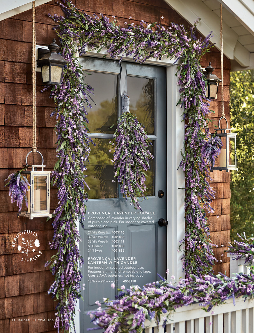 Balsam Hill - 2021 Spring 2 - Faux French Market Hanging Door Basket