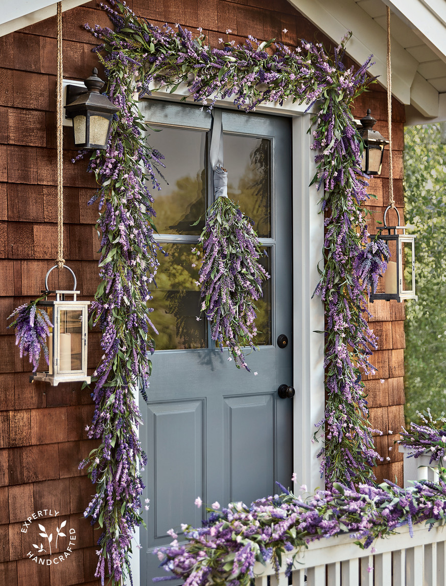 Williamsburg 5 ft. Lavender and Wildflower Garland with Greenery 