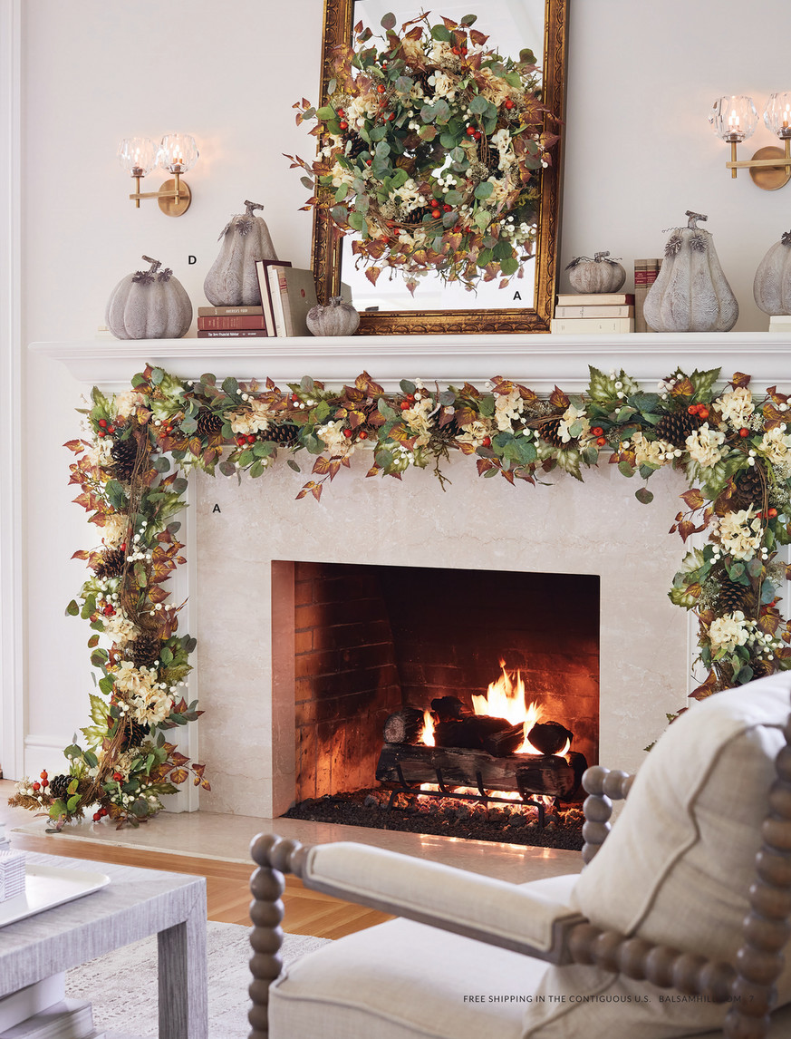 Balsam Hill - 2022 Fall 1 - Pumpkin and Eucalyptus Wreath