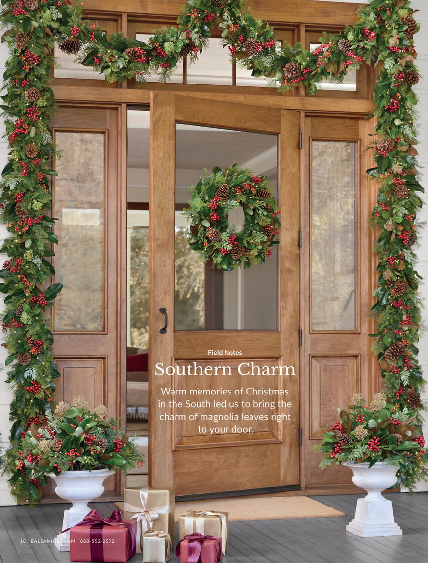 Outdoor Christmas Charm Wreath and Garland