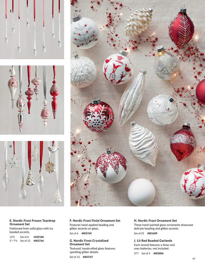 Nordic Frost Christmas Ornament Set