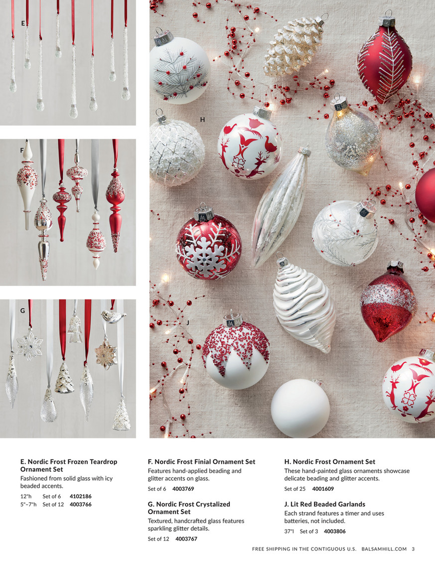 BH Essentials Tonal Christmas Ornament Set