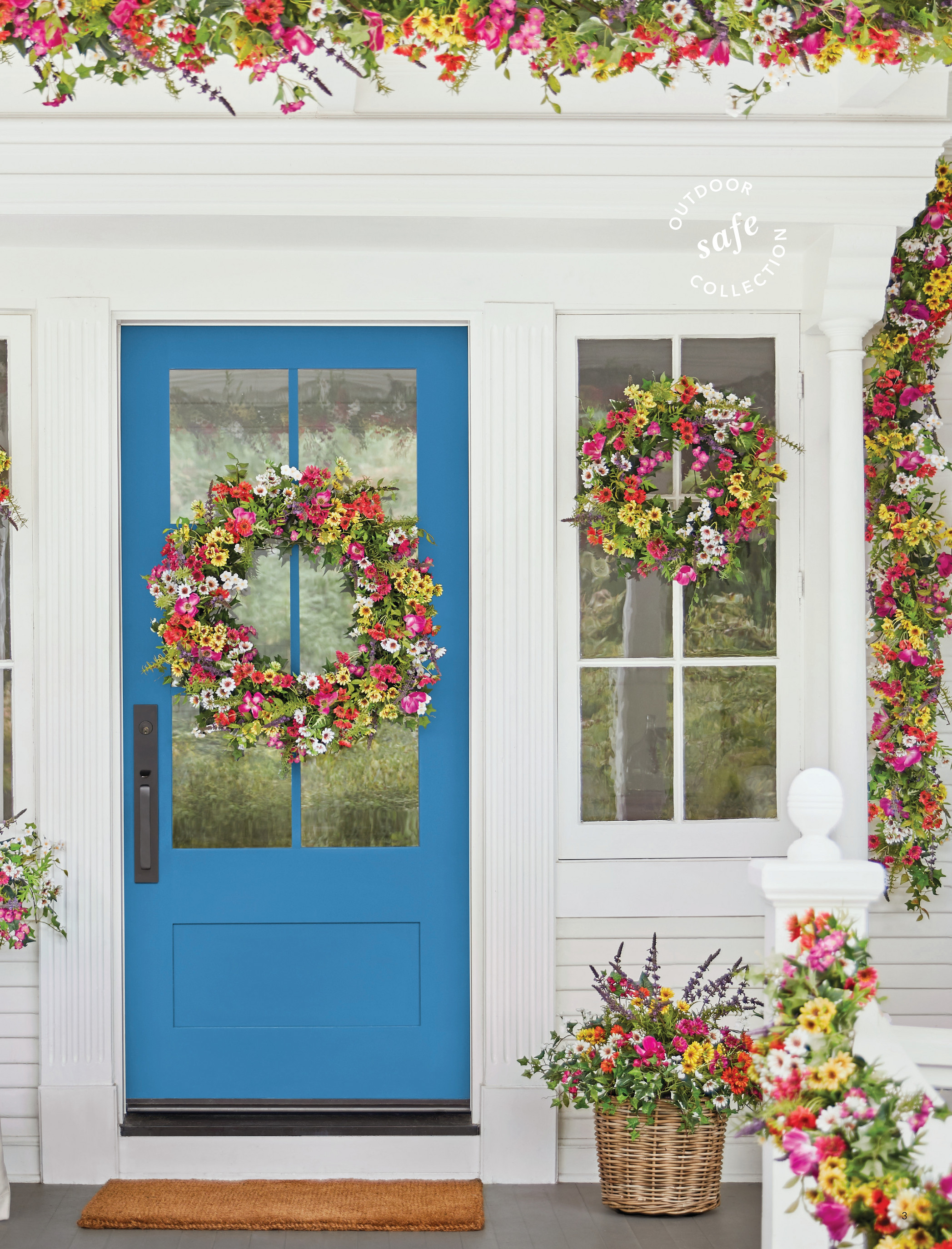 flybold Summer Wreath: 23 Bright Colorful Home Decor for Outside Door, 23  inch - Smith's Food and Drug