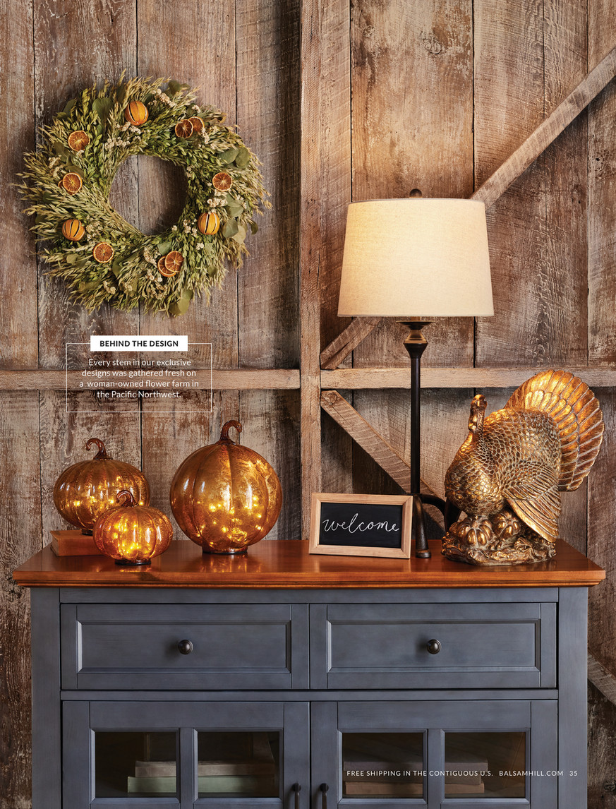 Balsam Hill - 2023 Fall 2 - Dried Orange and Eucalyptus Wreath