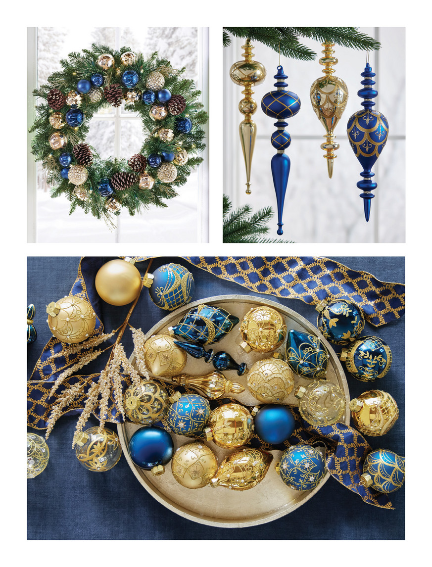 Balsam Hill - 2023 Holiday 2 - Outdoor Gilded Glory Sapphire and