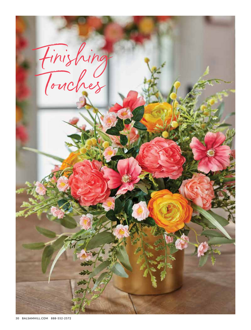 Balsam Hill - 2024 Spring 1 - Outdoor Sunrise Dahlia Hanging Basket