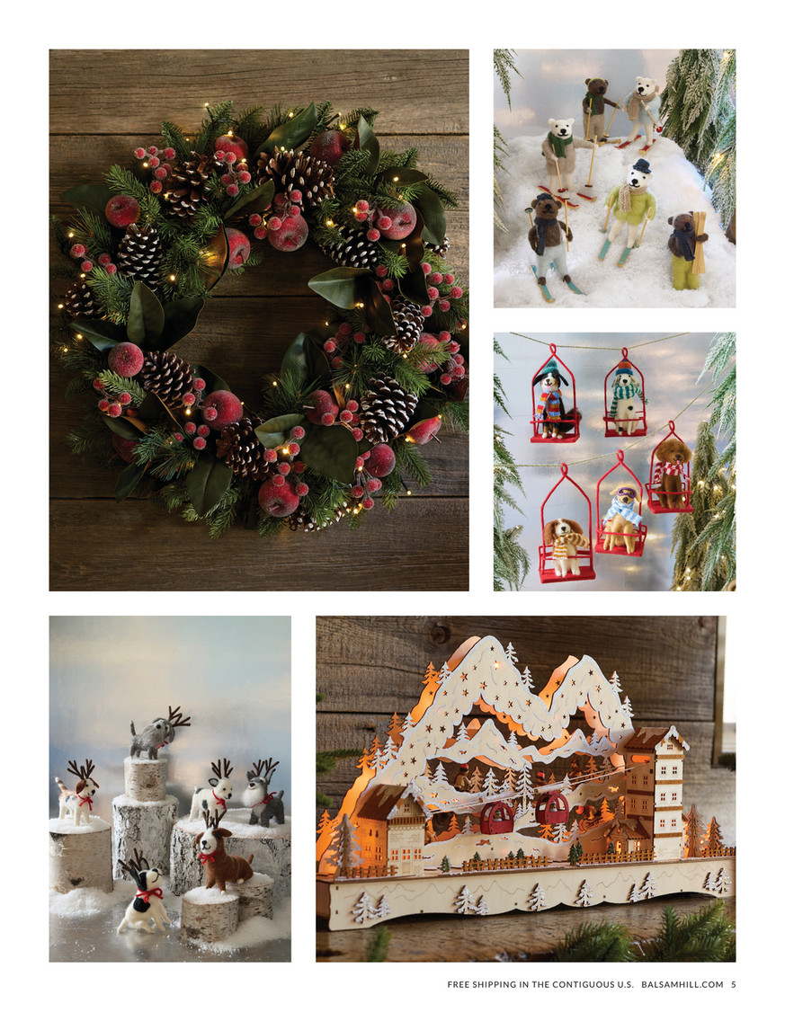 balsam hill 鹿の置物2体セット Balsam Hill - 2024 Fall 2 - Woodland Reindeer, Set of 2