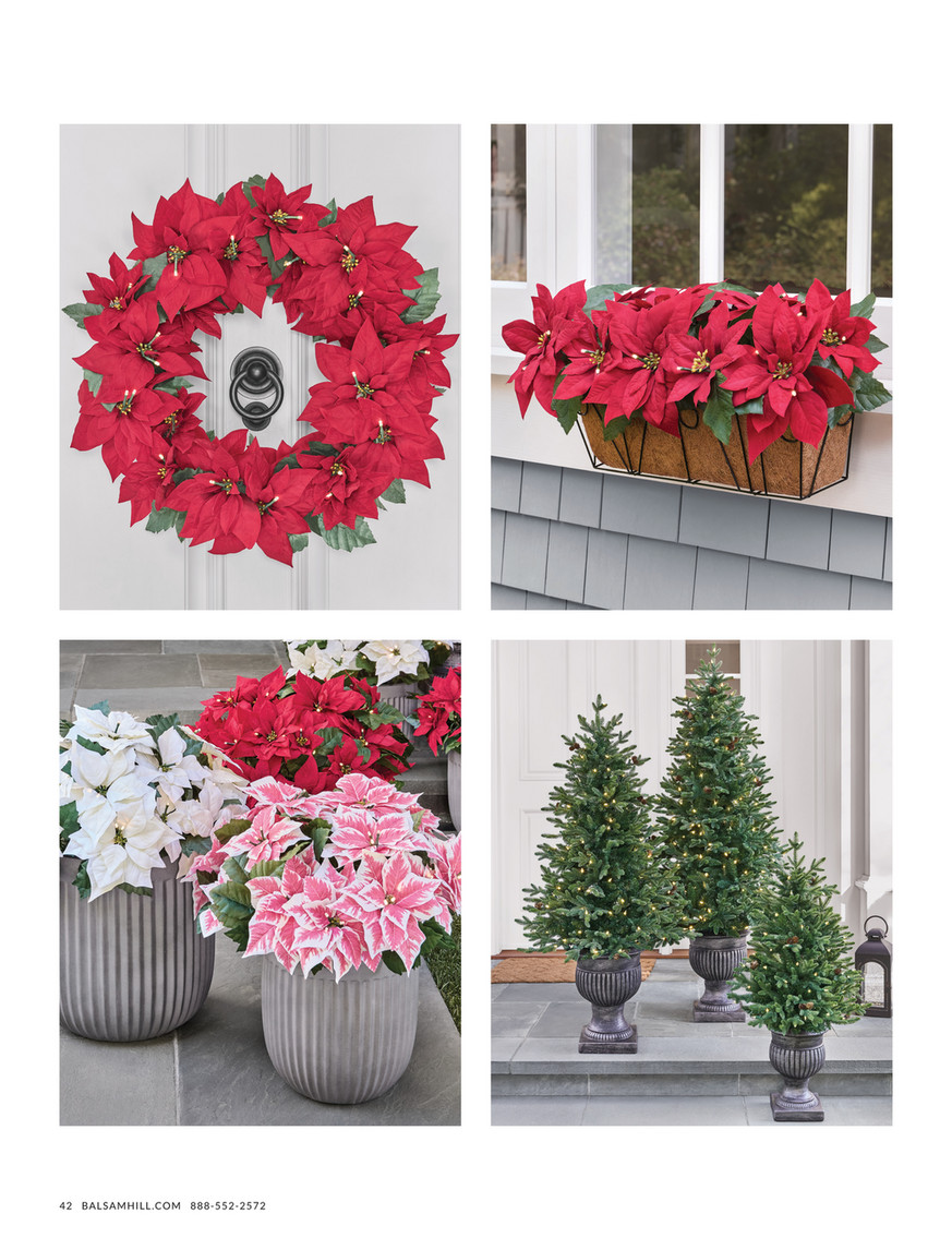 Balsam Hill - 2024 Holiday 1 - Red Outdoor Lit Poinsettia