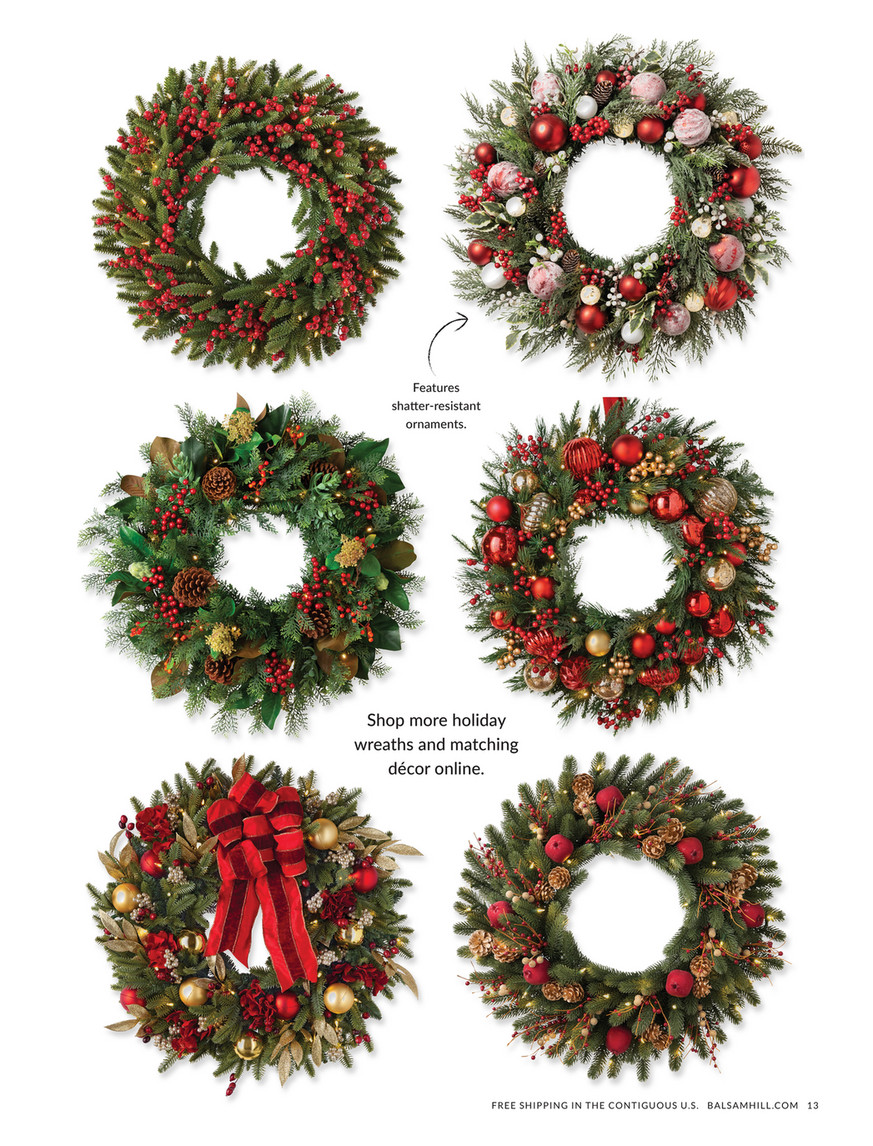 Balsam Hill - 2024 Holiday 1 - Outdoor Lit Nordic Splendor Wreath