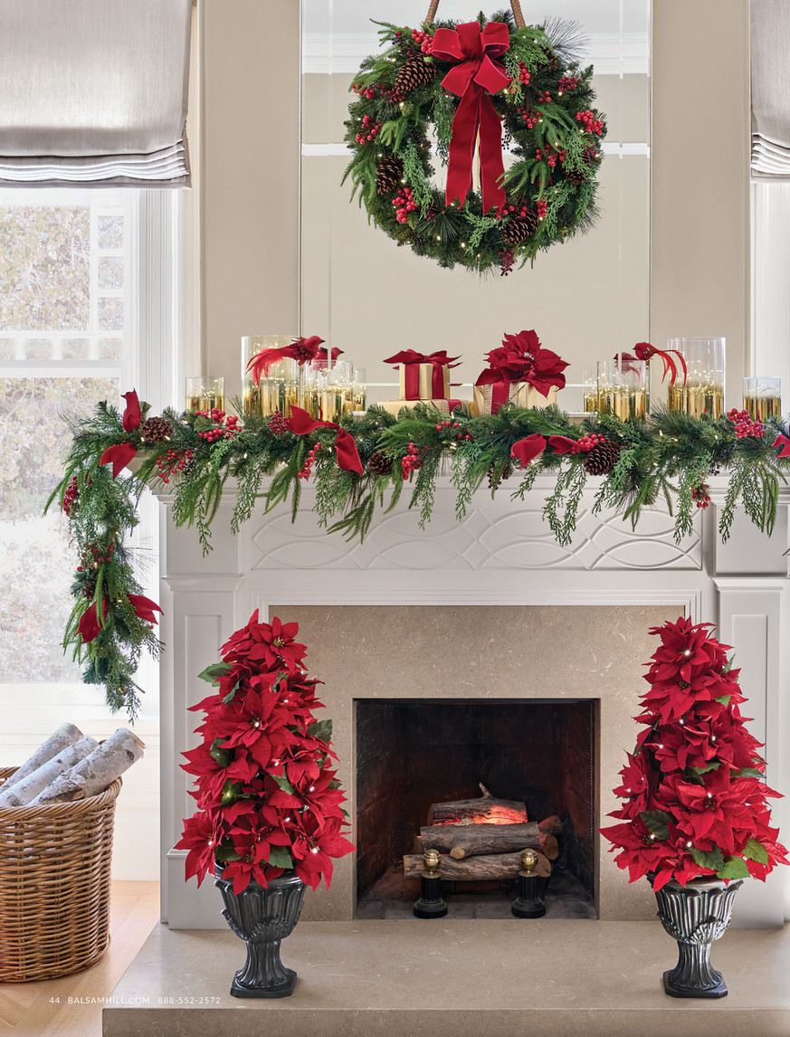 Balsam Hill - 2024 Holiday 1 - Red Outdoor Lit Poinsettia