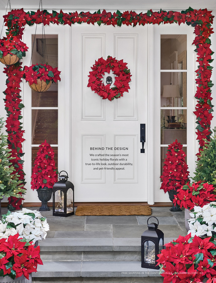 Balsam Hill - 2024 Holiday 1 - Red Outdoor Lit Poinsettia