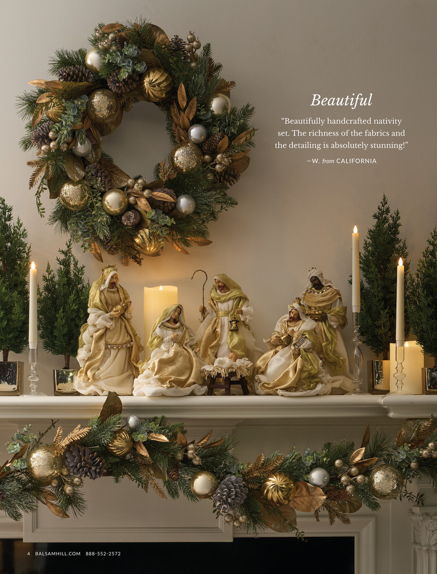 Balsam Hill - 2024 Holiday 2 - Gold Nativity Scene, Set of 6